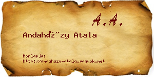 Andaházy Atala névjegykártya